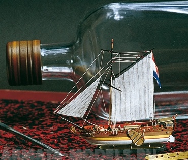 AMATI1350 Сборная модель Golden Yacht корабль в бутылке AMATI
