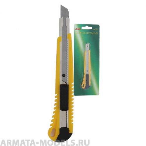 4051 Нож выдвижной с боксом д/хранения запасных лезвий, автоматическая фиксациялезвия