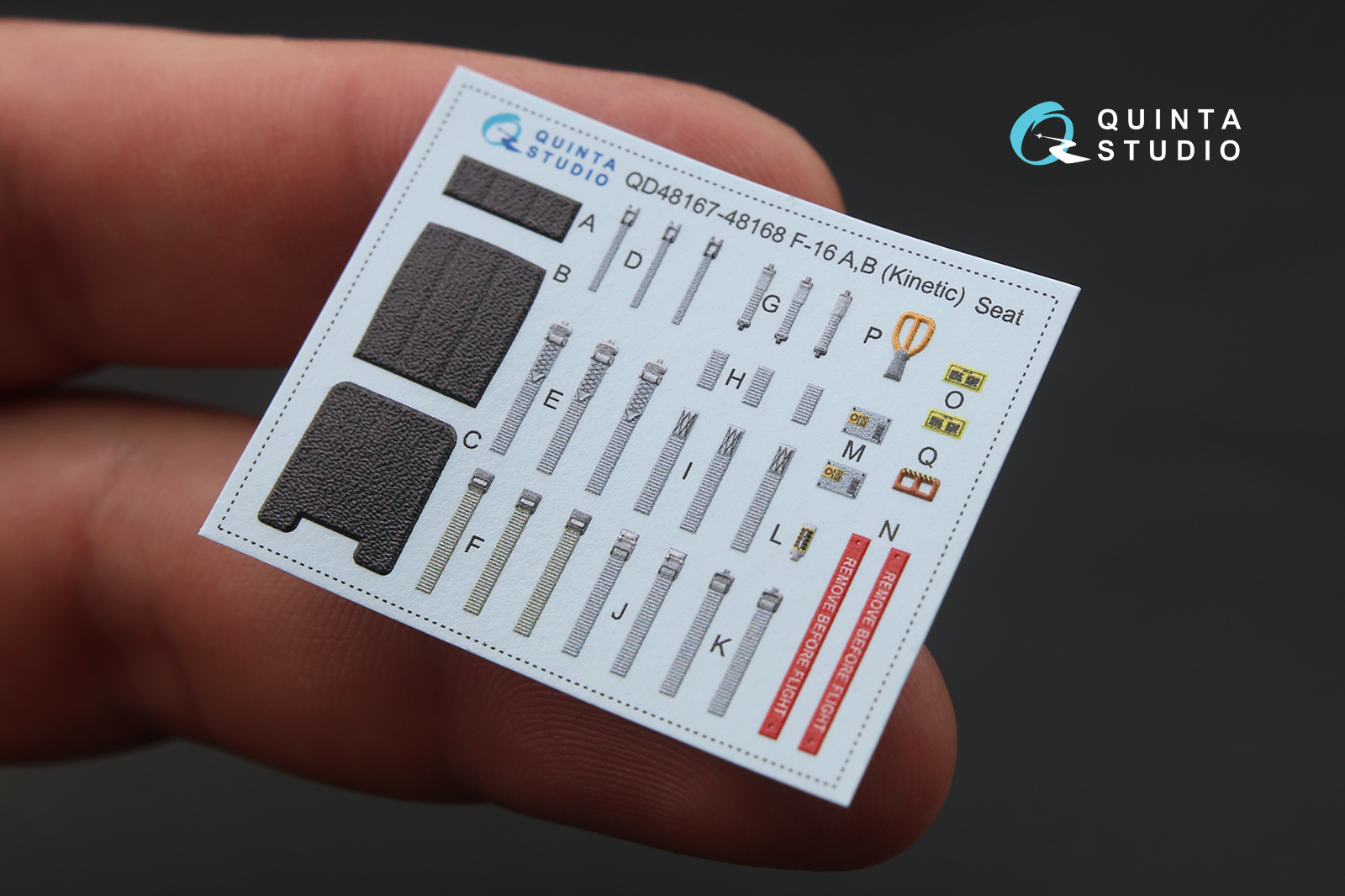 QD48167 3D Декаль интерьера кабины F-16A (для модели Kinetic)