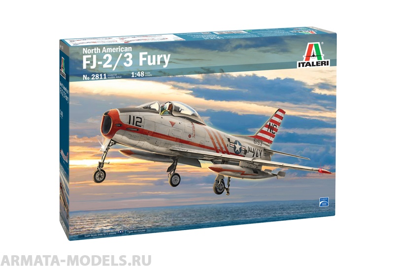 2811ИТ Самолет NORTH AMERICAN FJ-2/&3 FURY (10013160/170621/0366752, ИТАЛИЯ ) Italeri