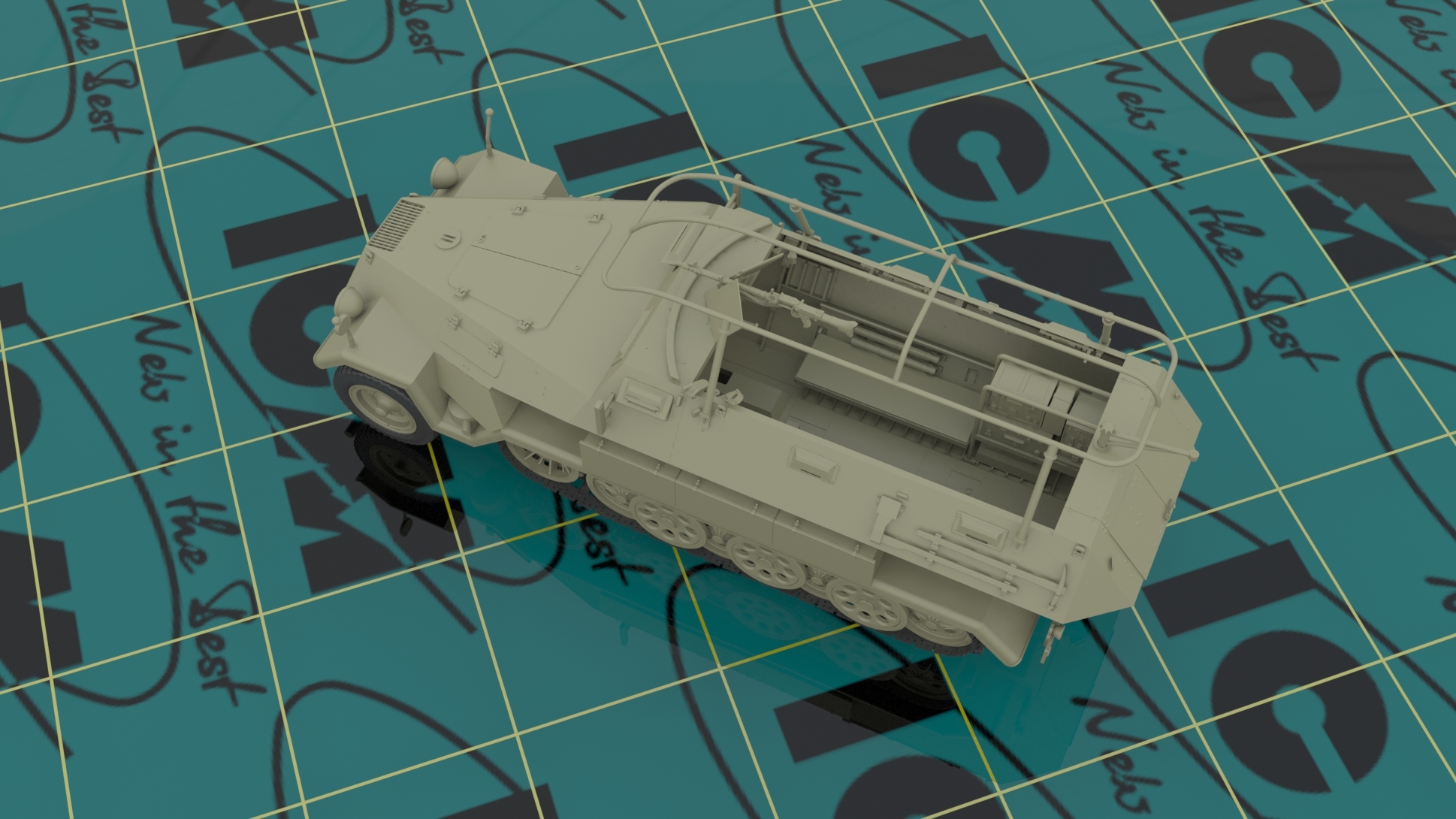 35104 Sd.Kfz.251/6 Ausf.A с экипажем ICM