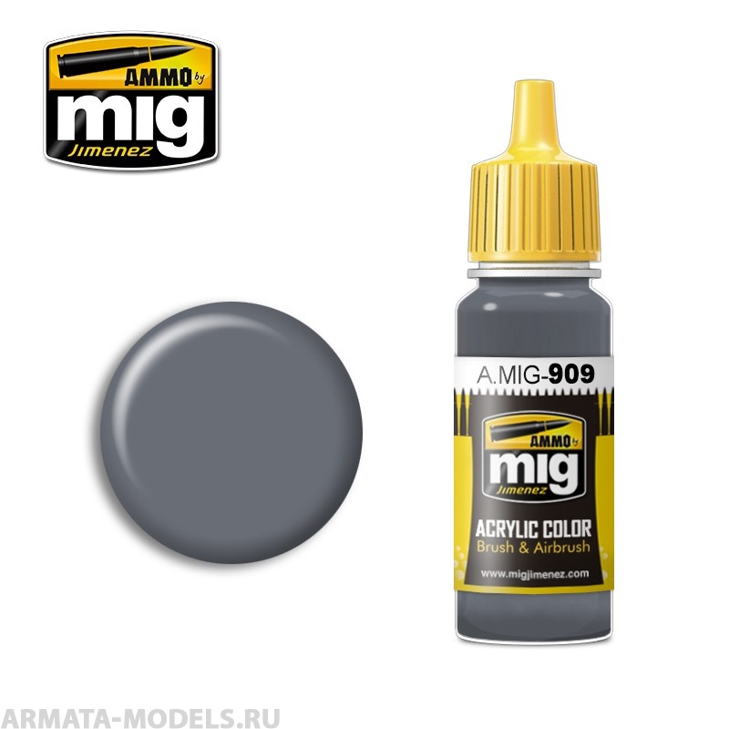 AMIG0909 Ammo Mig Акриловая краска GREY LIGHT BASE 17 мл