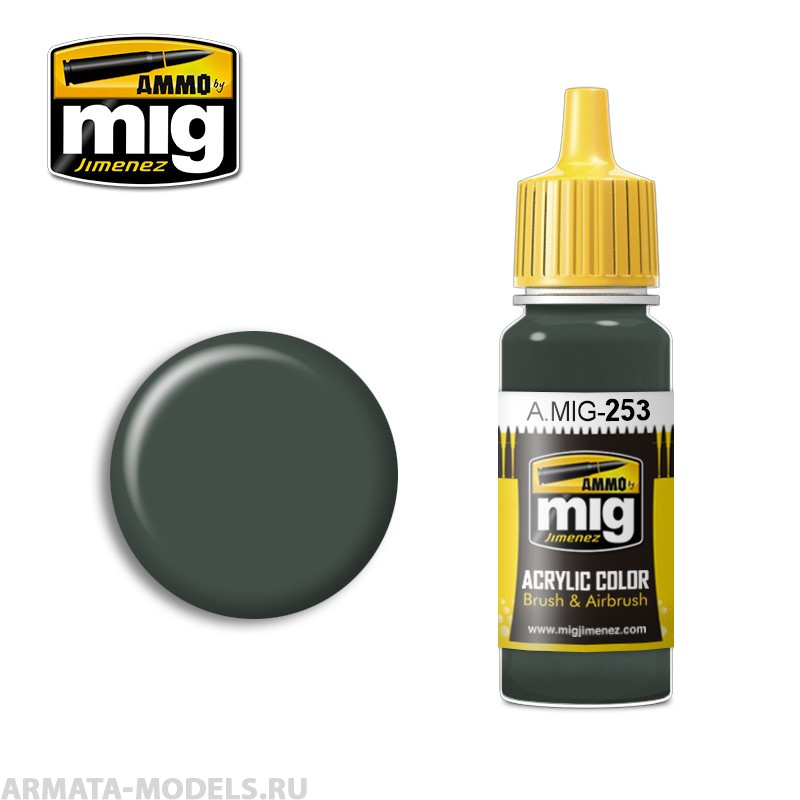 AMIG0253 Ammo Mig Акриловая краска RLM 74 Graugr?n 17мл
