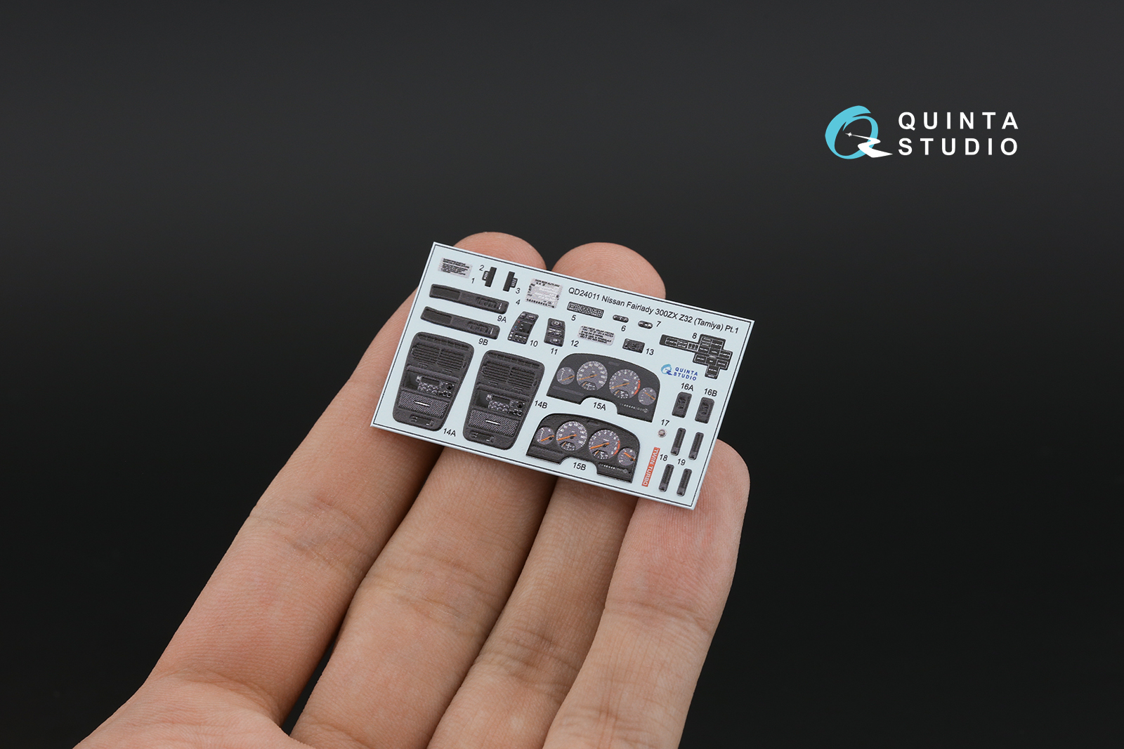 QD24011 3D Декаль интерьера кабины Nissan Fairlady 300ZX Z32 (Tamiya)