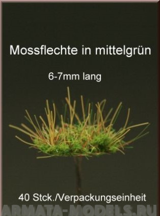 GL013 Moss Patches - mid green, 6mm high, 40 patches