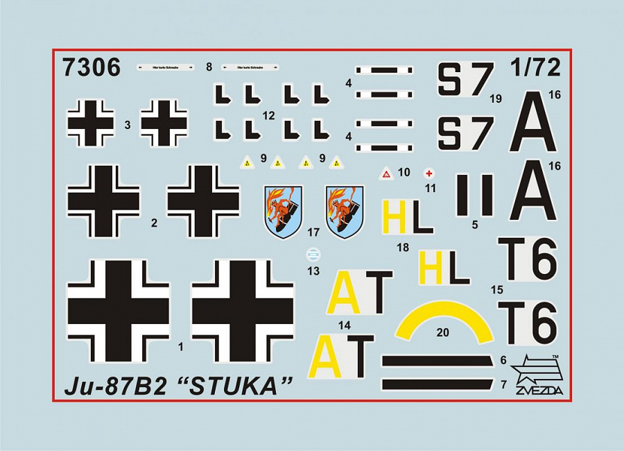 7306 Самолет Ju-87B2 Звезда
