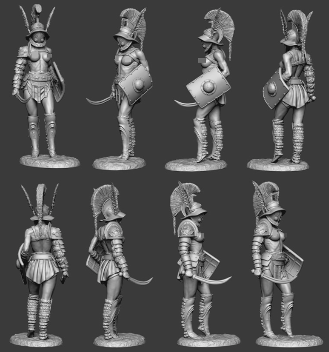 CHM-120.005. Миры Фэнтези: Гладиатриса. 120 мм. Материал -смола. Chronos Miniatures