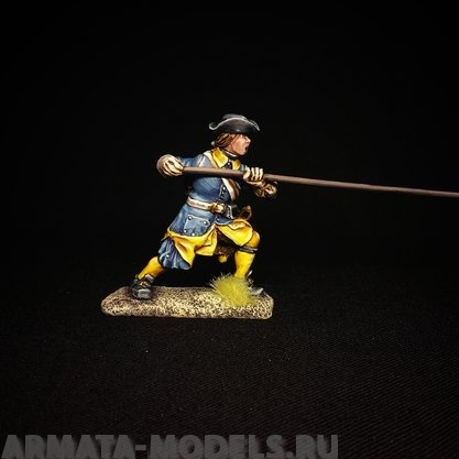 5260ТБ ВИМ, шведский пикинер бьющий пикой (Лейб-гвардия), Северная  война, 1/35 Три Богатыря