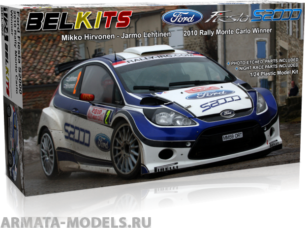 BEL002 Модель автомобиля FORD FIESTA S2000 HIRVONEN MC 2010 Belkits
