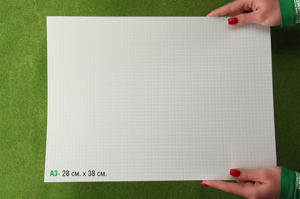 041to011 Текстура плитки для диорам  (Лист А3- 28см.х38см.). Размер одной плитки 5 мм.