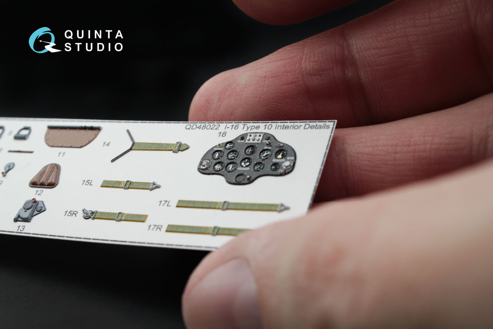 QD48022 1:48 3D Декаль интерьера кабины  И-16 тип 10 (для любых моделей)