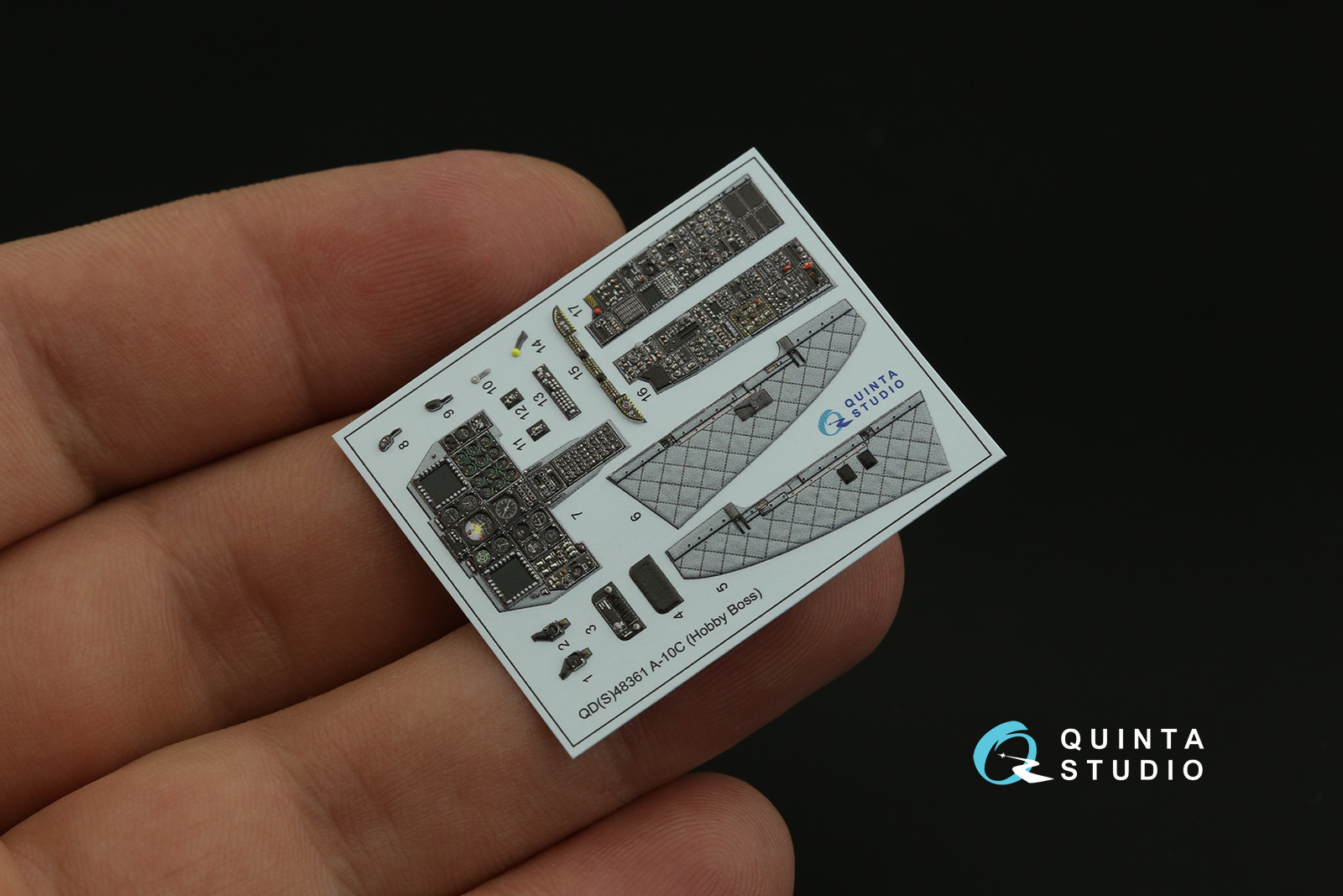QDS-48361 3D Декаль интерьера кабины A-10C (Hobby Boss) (Small version)