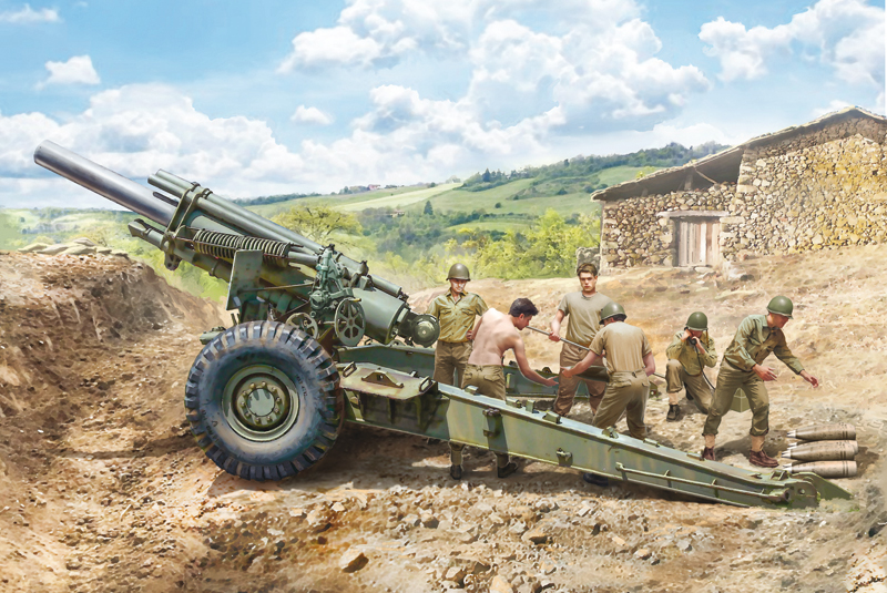 6581ИТ Пушка M1 155mm GUN w/CREW (10013160/300421/0255806, ИТАЛИЯ ) Italeri