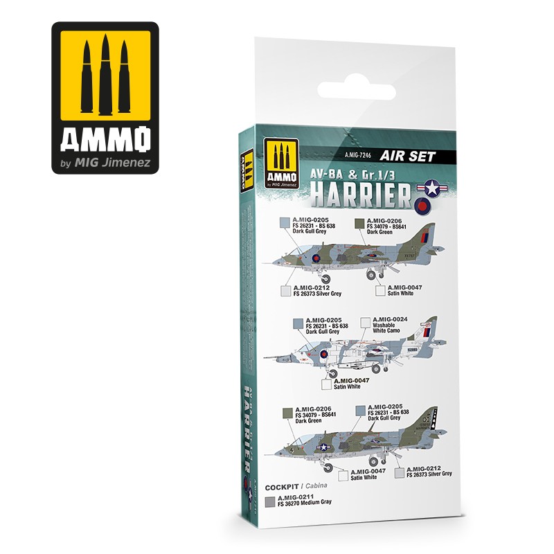 AMIG7246 Набор красок AV-8A & Gr.1/3 Harrier