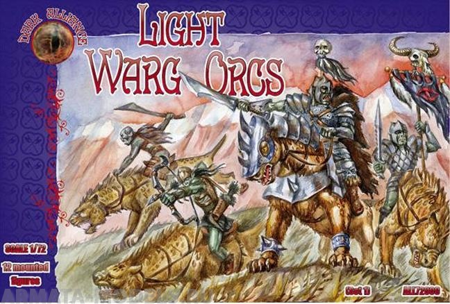 ALL72009 Фигуры Light Warg Orcs 1/72 Dark Alliance