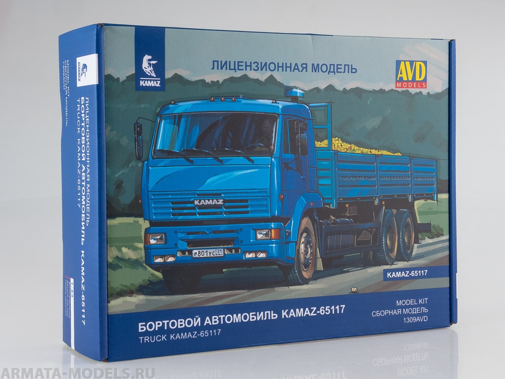 1309AVD Сборная модель КАМАЗ-65117 бортовой AVD Models
