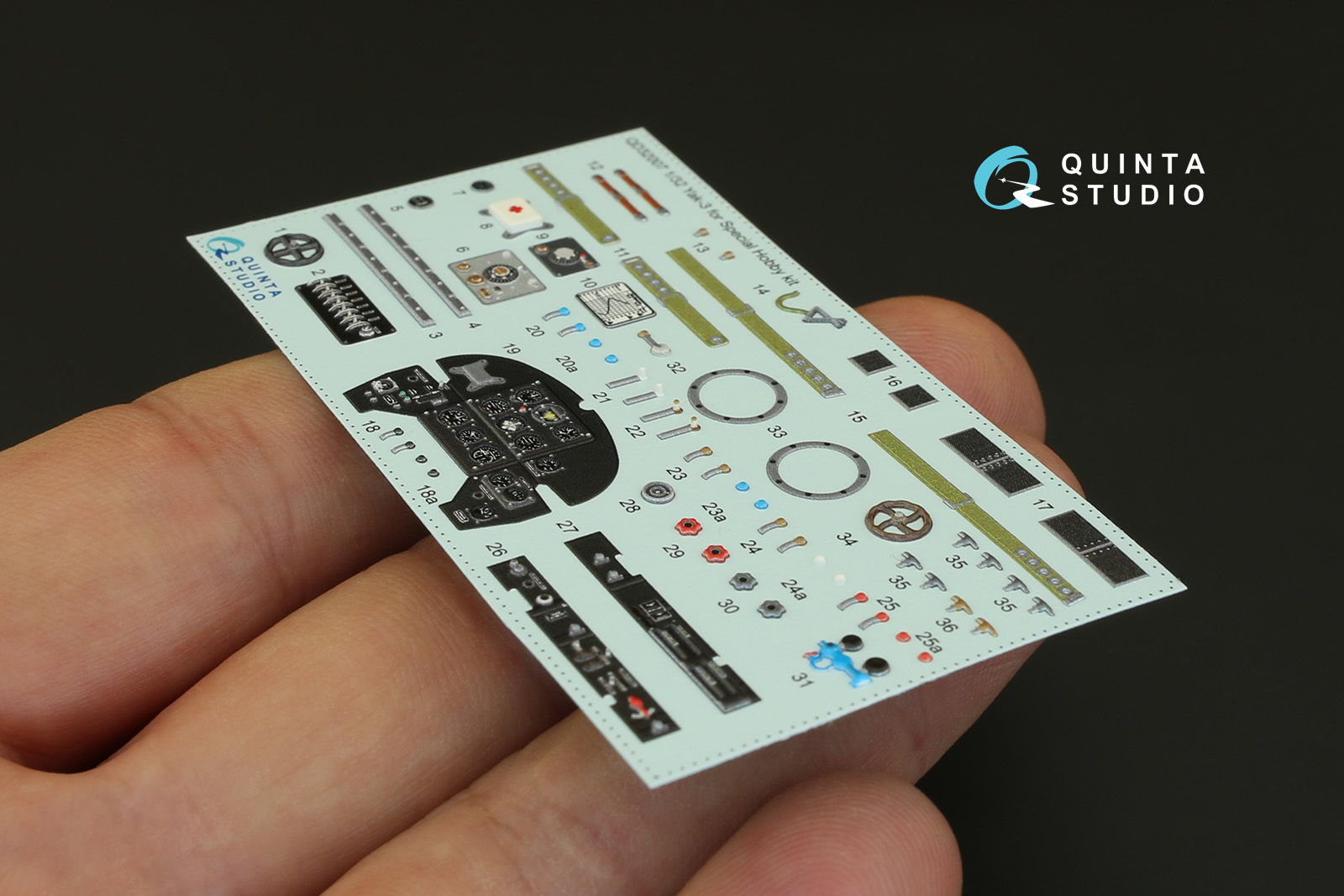 QD32007 3D Декаль интерьера кабины Як-3 (для модели Special Hobby)