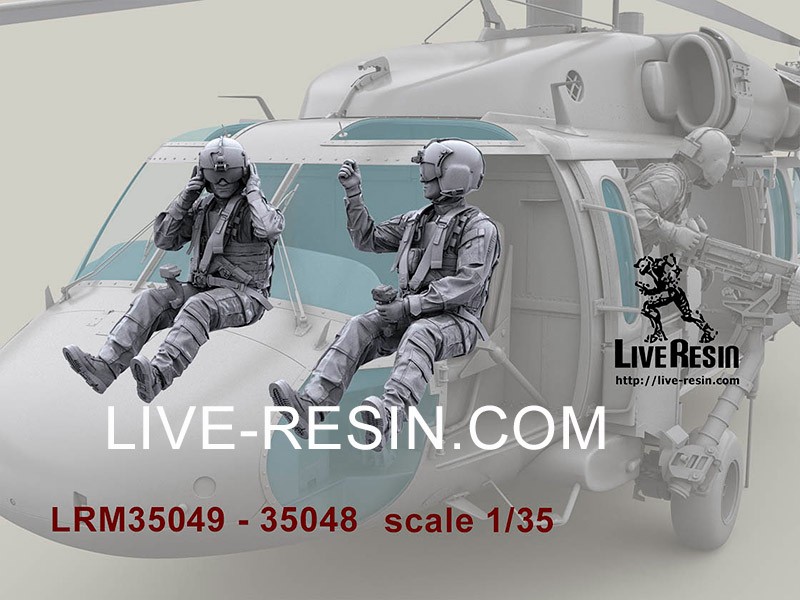 LRM35049 Экипаж вертолета H-60G Pave Hawk helicopter crew set - Pilot 4 equip by AIR WARRIOR SYSTEM (PSGC), HGU56/P helmet