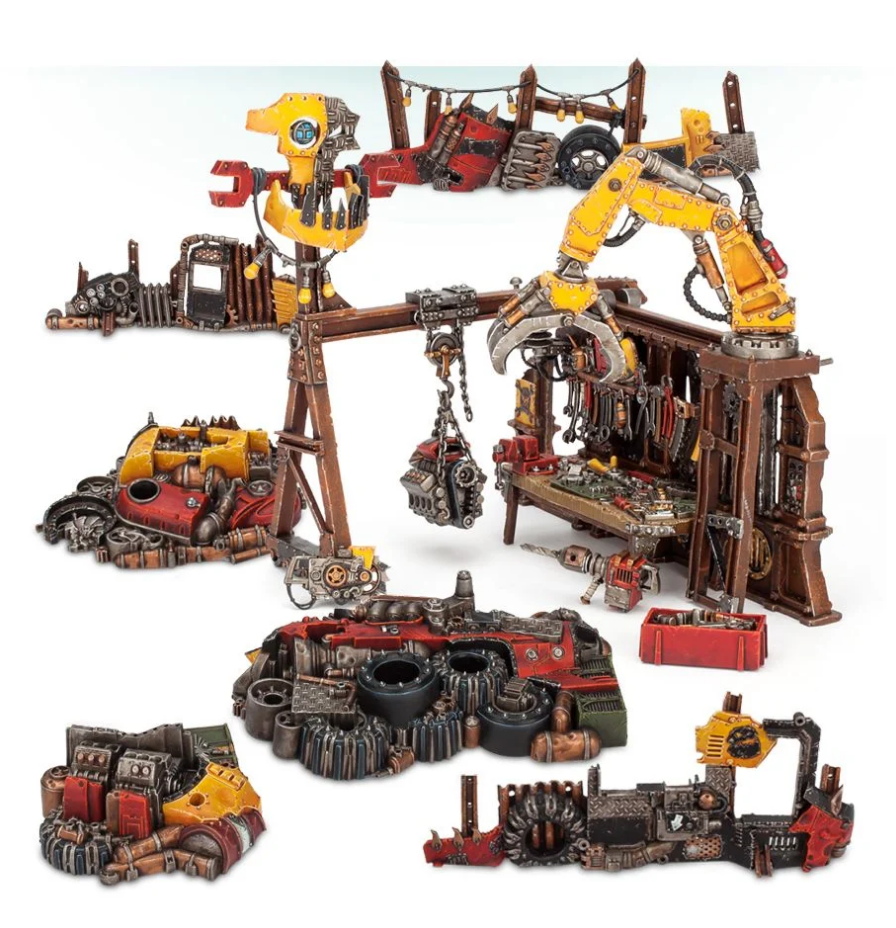 50-28GW Набор игрового ландшафта Орки. Мастерская Механьяка (Orks Mekboy Workshop)