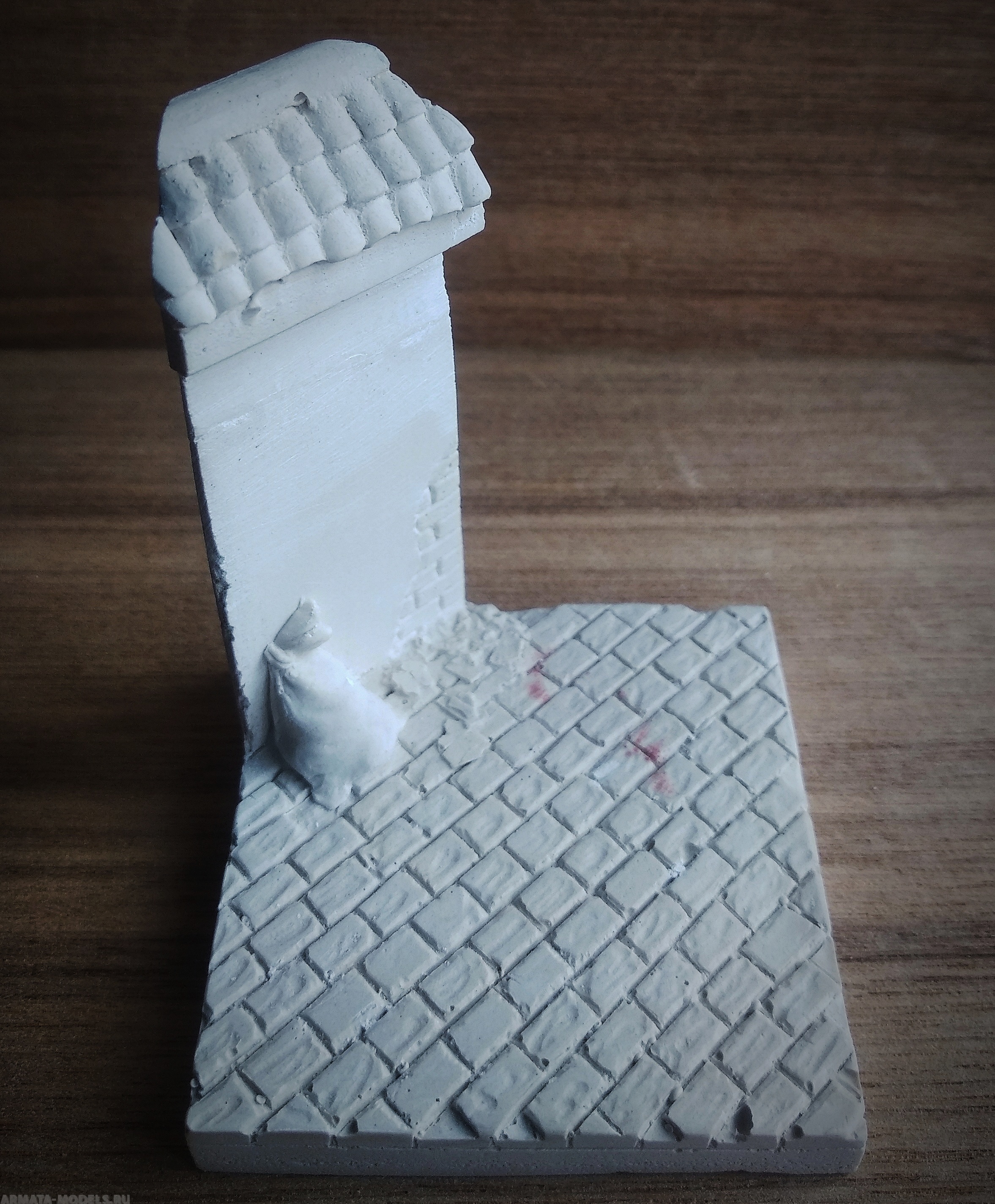 П11AB Фрагмент брусчатой мостовой с оградой