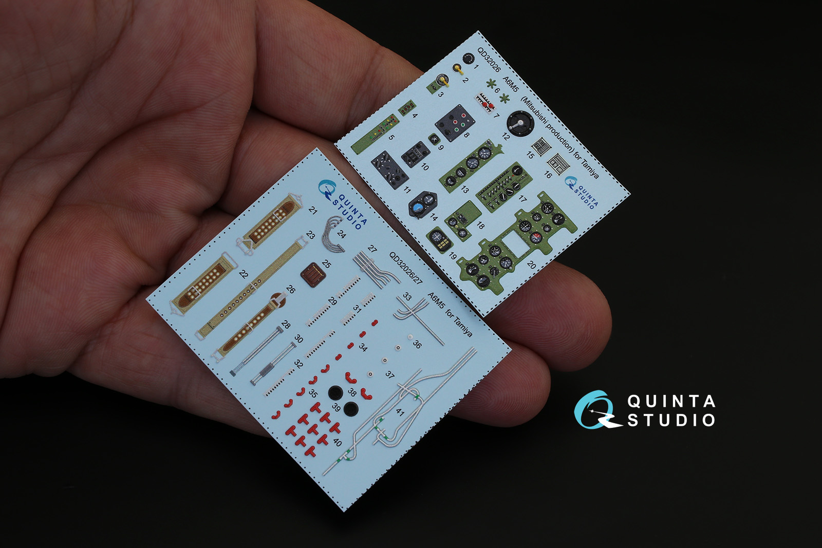 QD32026 1/32 3D Декаль интерьера кабины A6M5 (Mitsubishi prod.) (для модели Tamiya) Quinta Studio