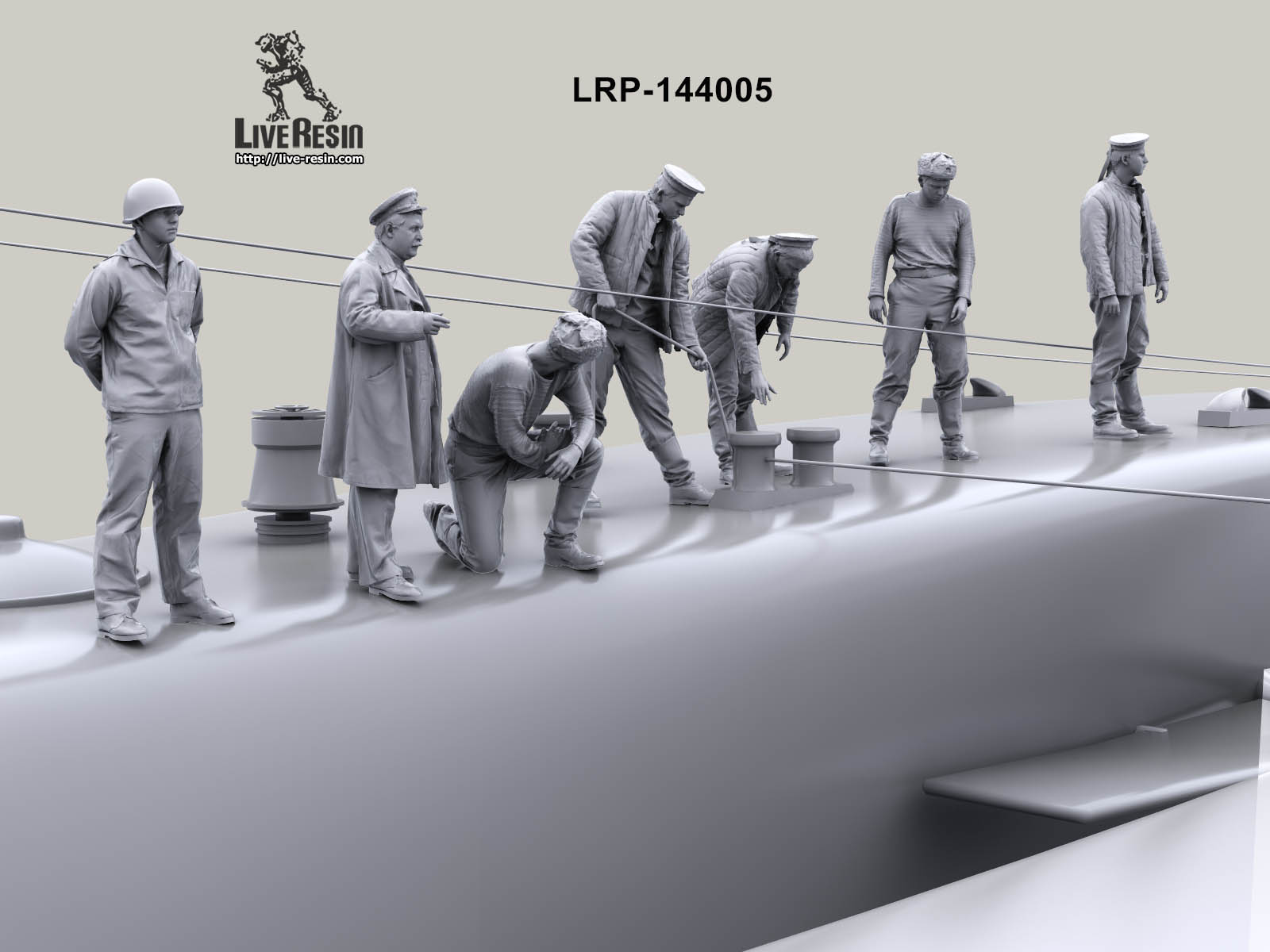 LRP144005 Моряки подводники. Швартовка семь членов экипажа