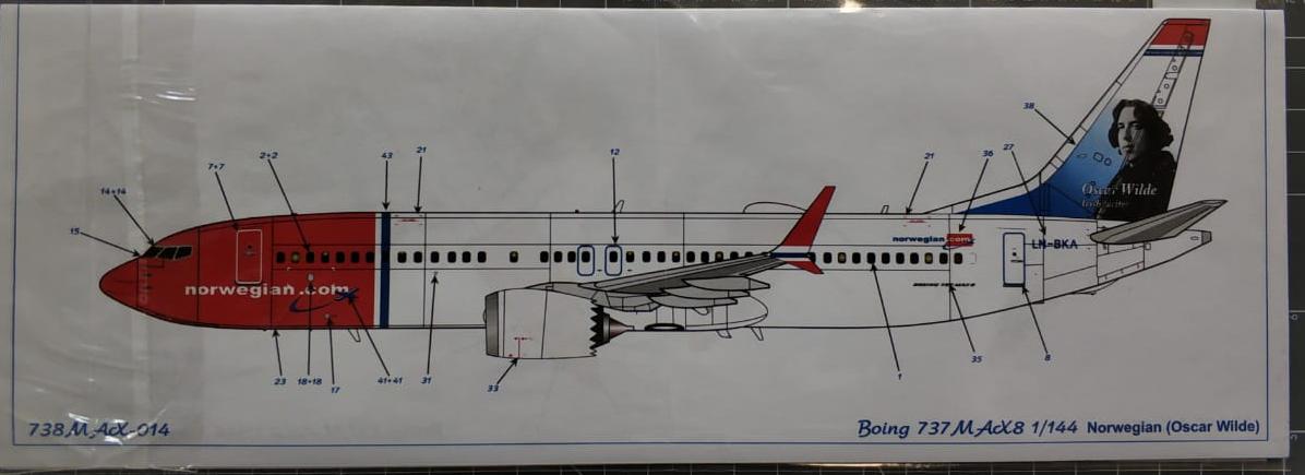 738MAX-014 Boeing 737-8 MAX Norwegian (Maria Zambrano)