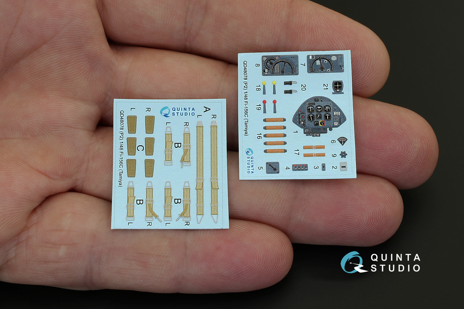 QD48078 1/48 3D Декаль интерьера кабины Fi-156 (для модели Tamiya) Quinta Studio