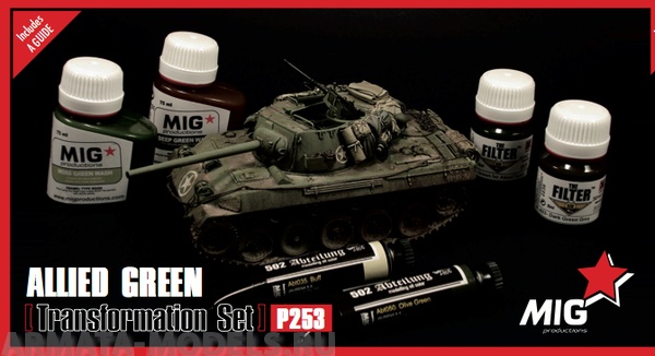 MIGP253 Набор ЗЕЛЕНЫЙ, СОЮЗНИКИ (P302, P305, P423, P425, ABT035, ABT050)