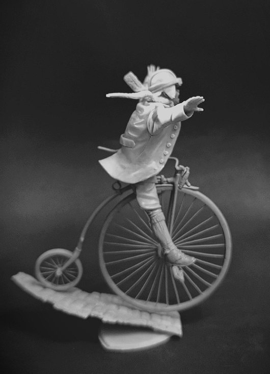 CHM-54358. Германский летчик ('День Велосипеда'), 1914-18 гг. 54 мм. Материал - смола. Chronos Miniatures