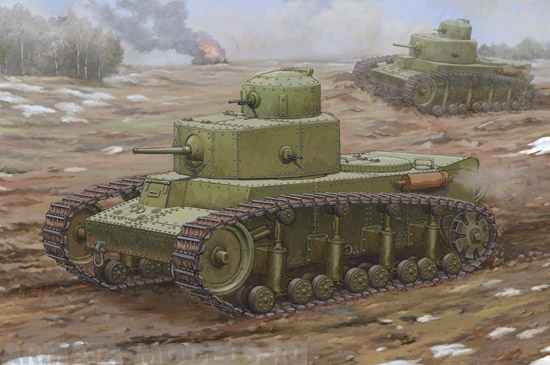 83887 Танк Soviet T-12 Medium Tank Hobby Boss