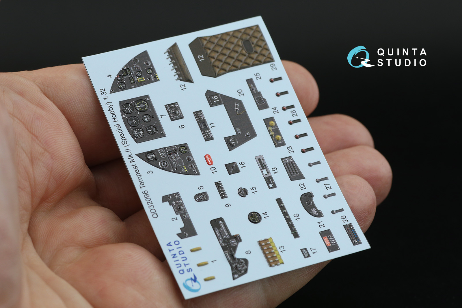 QD32096 3D Декаль интерьера кабины Tempest Mk.II (Special Hobby/Revell)