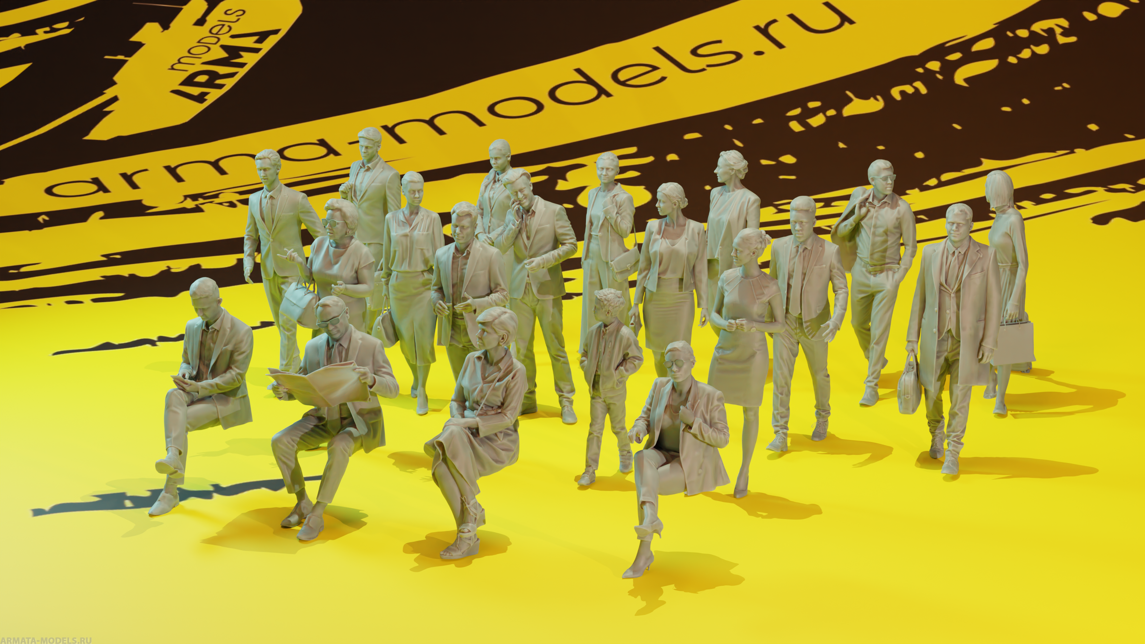 AM14442 Набор фигурок Neo «Пассажиры» 20 шт Arma Models