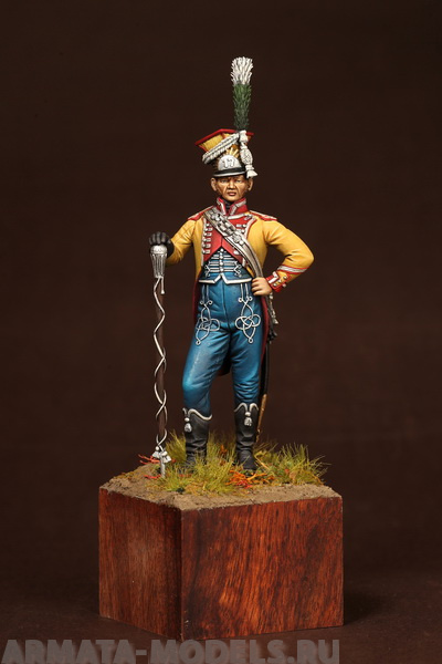 75-001SOGA Drum-major 17th Light Infantry Regiment of France. SOGA Miniatures