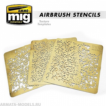 AMIG8035 Ammo Mig Трафареты для нанесения камуфляжа AIRBRUSH STENCILS