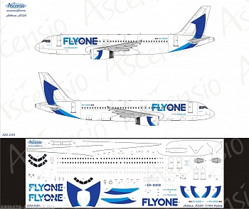 320-035 Декаль для самолета Airbus A320 Fly One 1/144