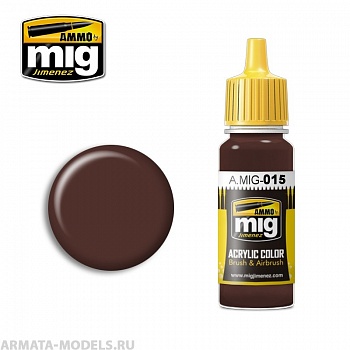 AMIG0015 Ammo Mig Акриловая краска RAL 8017 SCHOKOBRAUN 17 мл