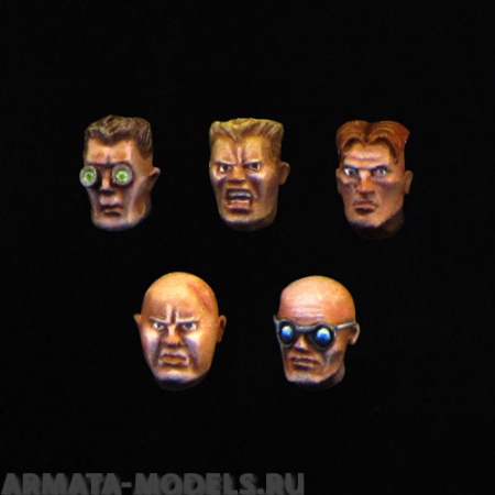 m-heads-01 male combat heads (5 pcs) BROTHER VINNI's