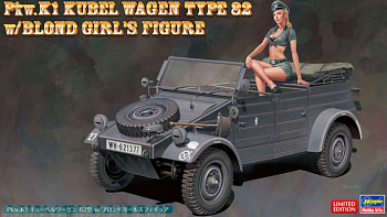 52253 Автомобиль с фигурой Pkw.K1 Kubelwagen Type 82 w/Blond Girls Figure (HASEGAWA) 1/24