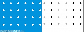 DEC004 Немецкие бортовые кресты. Белый контур черная середина