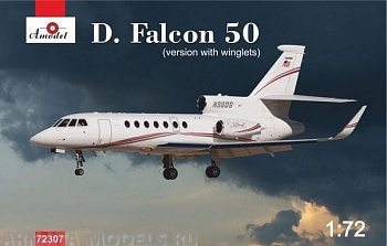 AM72307 Реактивный пассажирский самолет Dassault Falcon 50 с загнутой законцовкой крыла