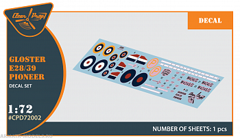 CPD72002 Декаль для самолета Gloster E28/39 Pioneer