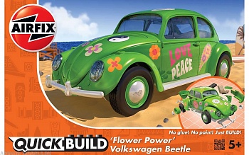 J6031 Сборная модель автомобиля QUICKBUILD Flower Power VW Beetle Green