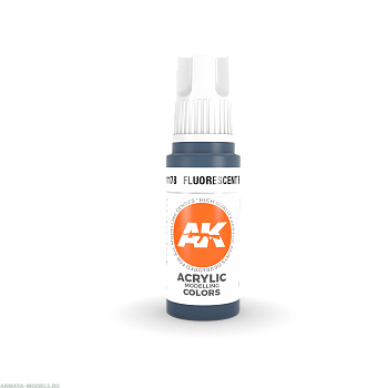 AK11178 Краска акриловая Fluorescent Blue 17ml