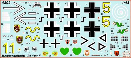 4802ПН Самолет Мессершмитт BF-109/F2 (1/48) Звезда